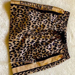 Christian Dior leopard skin black and brown skirt